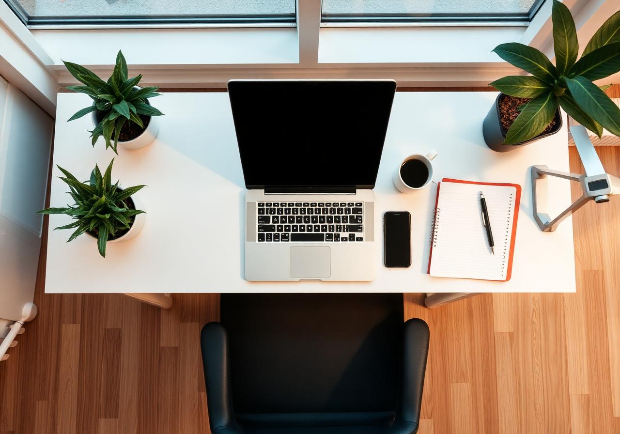 Quiet professional office workspace